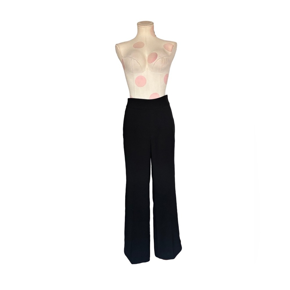 Polished Minimalist Wide Leg Trousers – Black – 6 - Picture 3 of 7